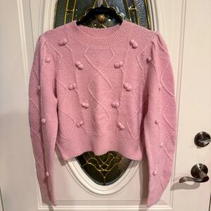 pink cropped sweater - size small